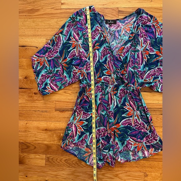 NWOT*Lulus Hypnotized Purple Print Romper L - Picture 3 of 13